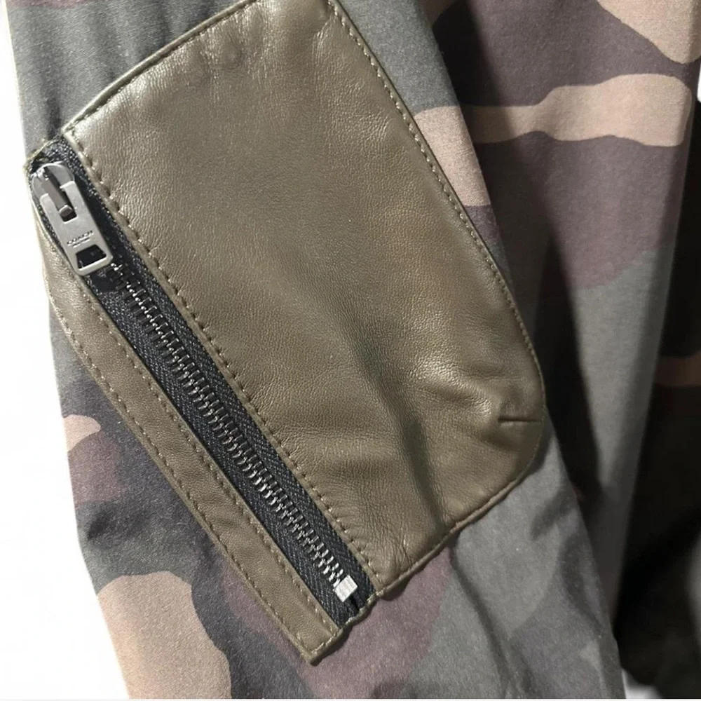 Coach Camouflage Bomber Varsity Jacket With Leather Accents Size Men’s XL (NWT)